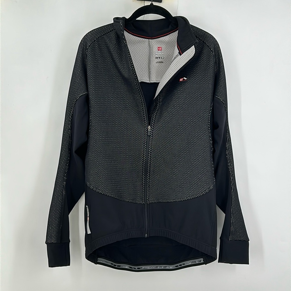 De Marchi Contour Cycling Jacket 41-42" - Size XL Black Full Zip